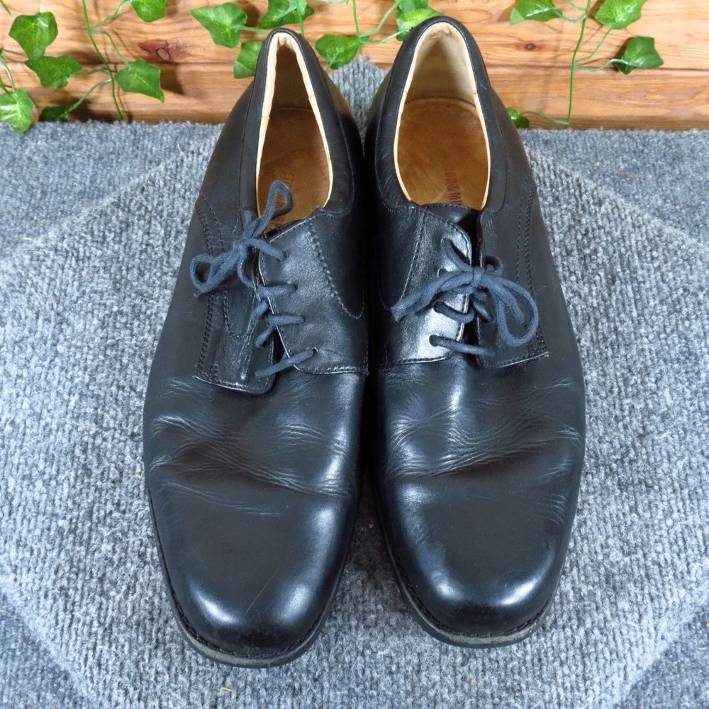 Johnston & Murphy 7425 Mens Derby Shoes‎ Size 11.5 Formal Business Black Leather